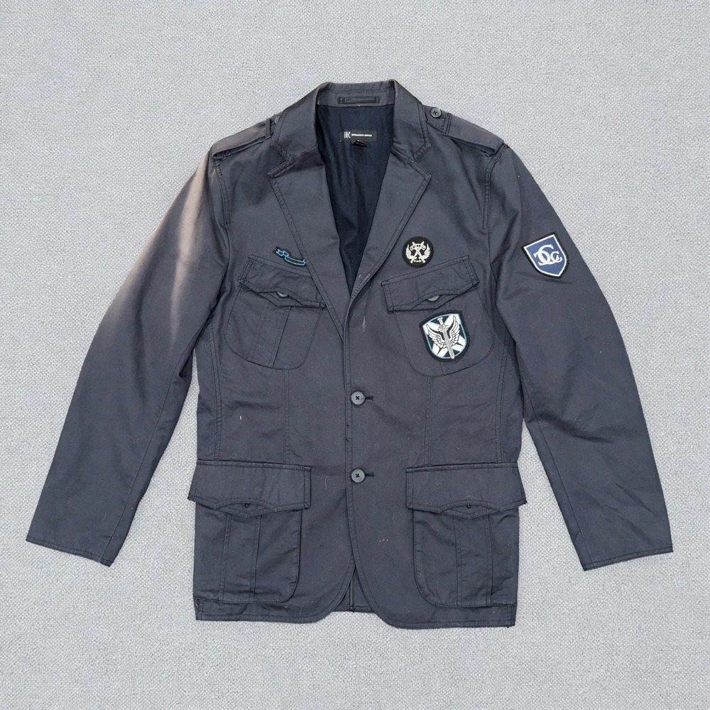 INC International Concepts Military Field Blazer Charcoal Men's M